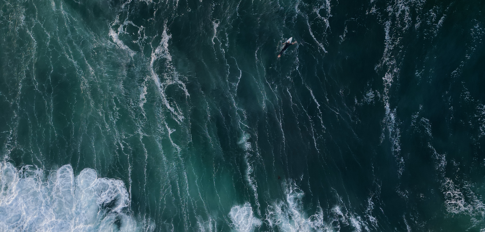 waves in a stormy ocean