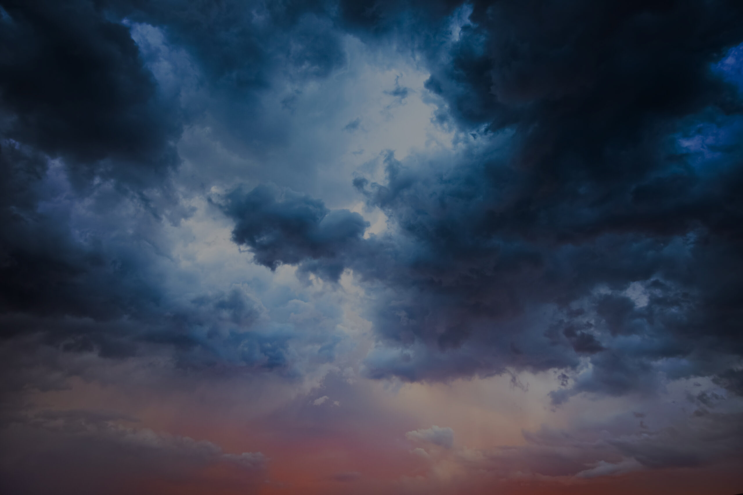 A dark cloudy sky