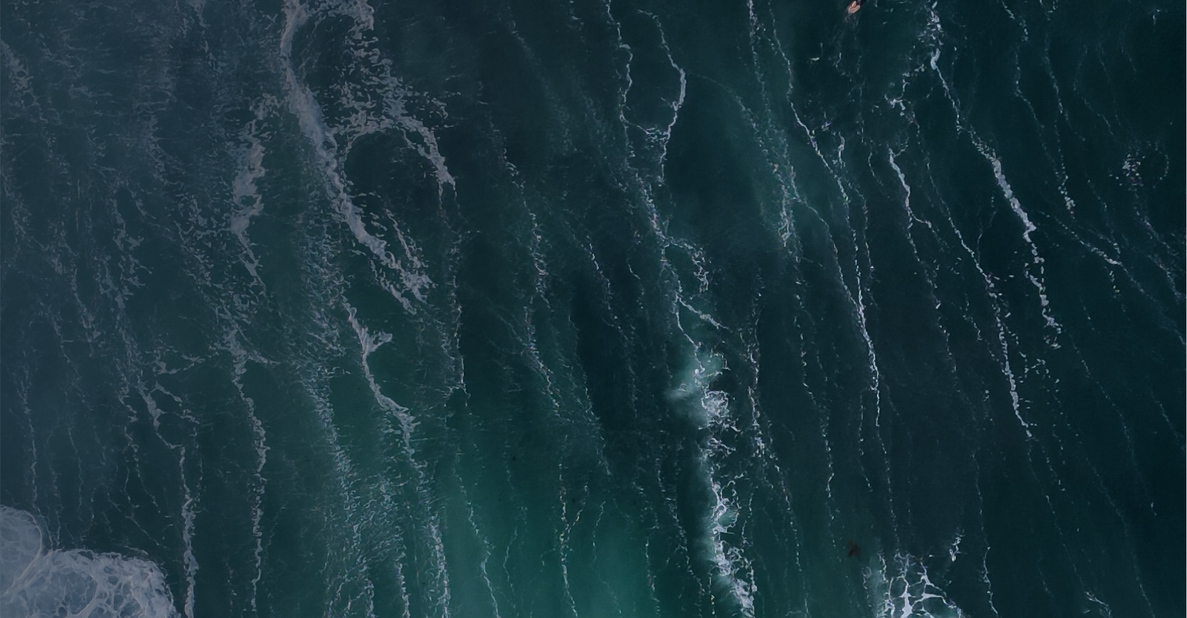 Deep green ocean waves