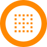 system icon in orange with a ring around it