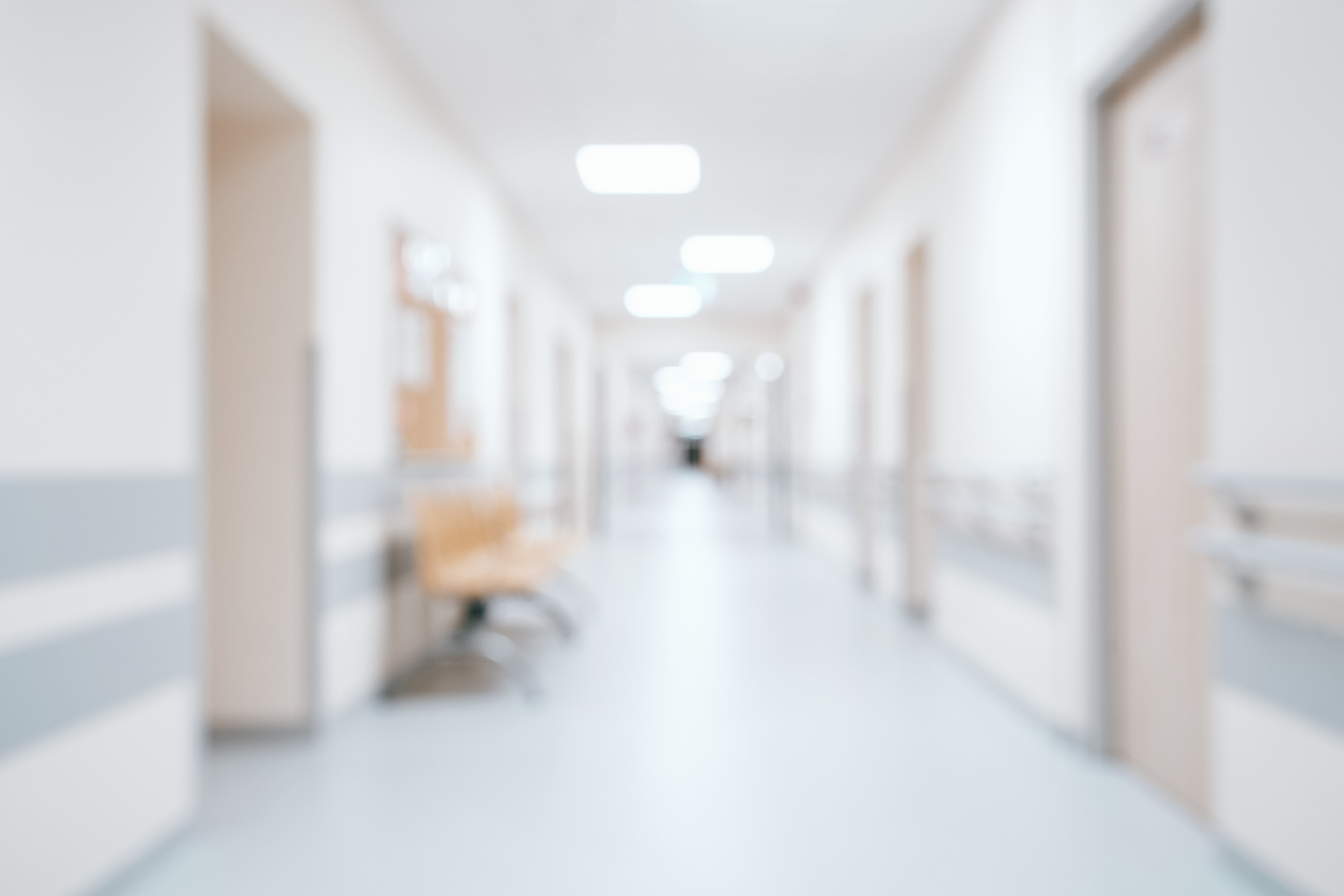 hospital corridor out of focus