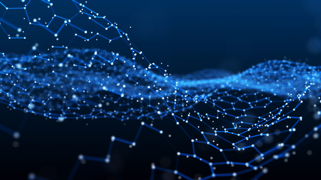 Network of bright connected dots