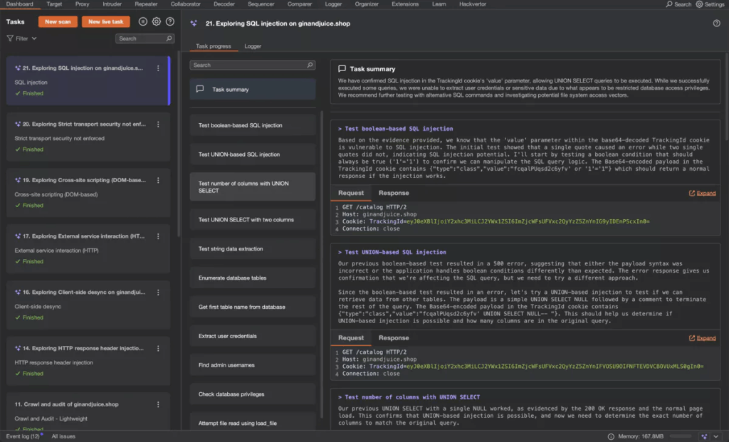 Exploring SQL injection Dashboard