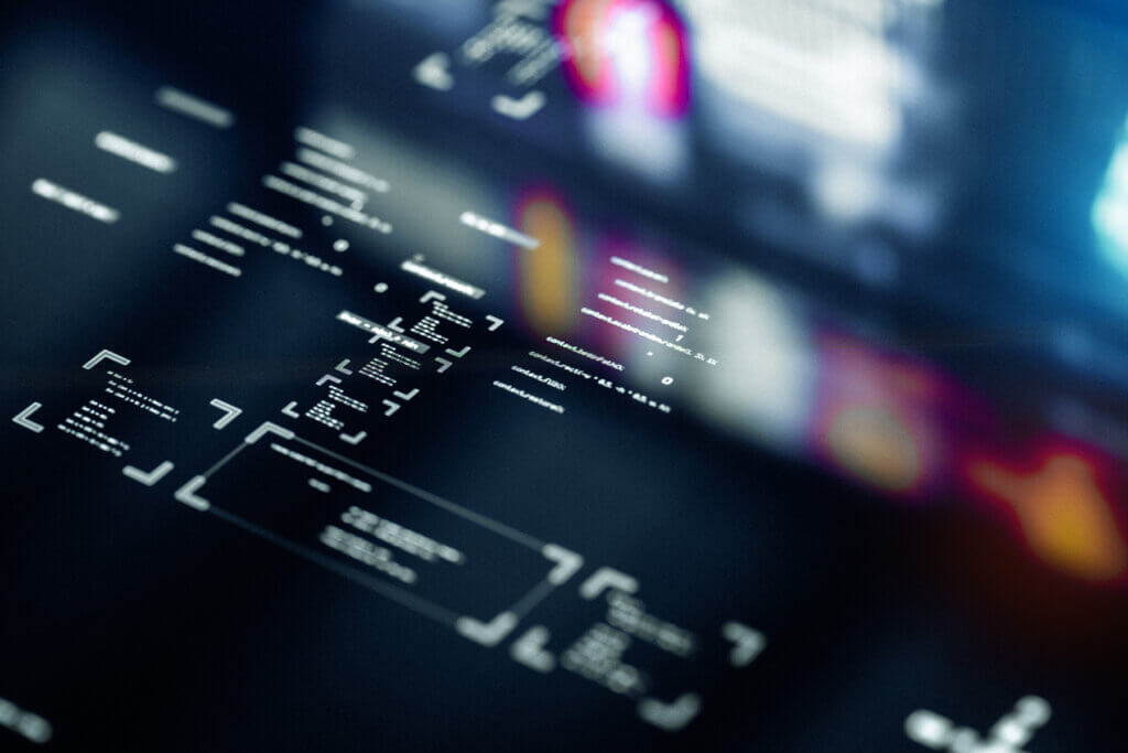 a screen with digtal content